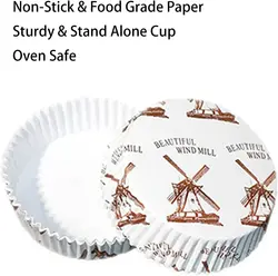 3.5 Inch Paper Baking Cups Greaseproof Large Muffin Liners Cupcake Liners Jumbo Muffin Liners Perfect for Muffins Cake Balls