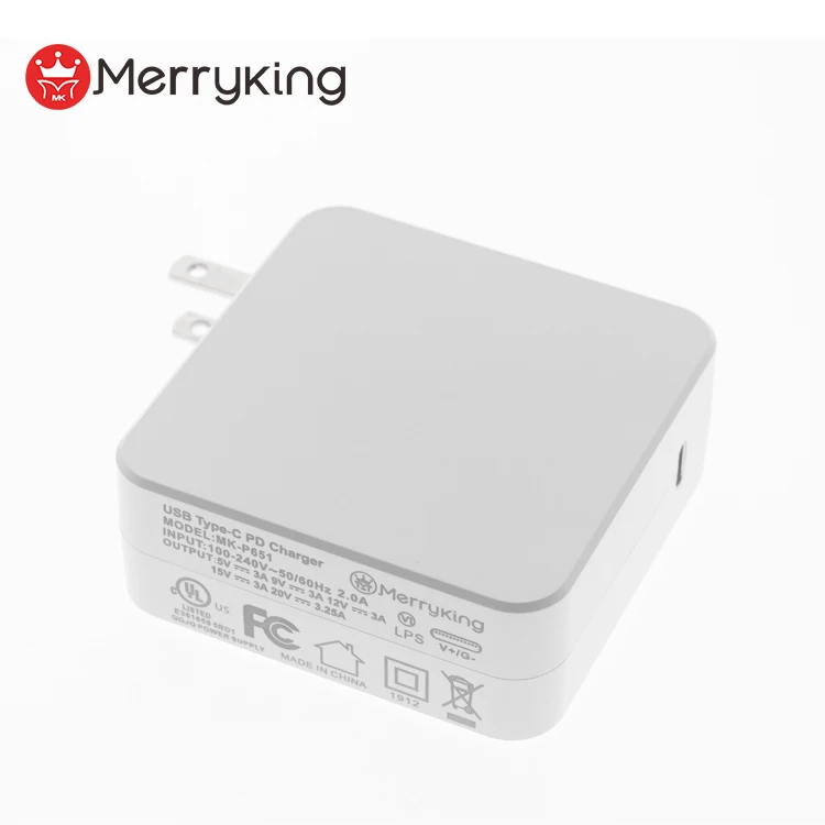 65W/61W USB C Power Adapter Type C Power Delivery PD Wall Charger 65W Compatible 61W 45W 30W and 12W for MacBook Pro