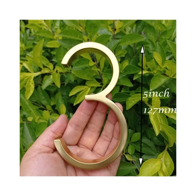 Hot Selling Fashion Stainless Steel Electroplated Adress Golden Numbers For Houses