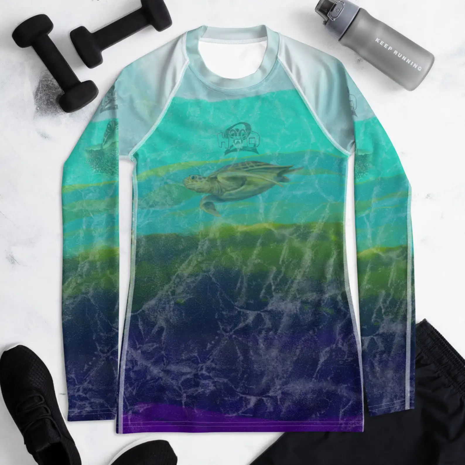 Женская рубашка для плавания с защитой от солнца UPF 50 + футболка серфинга Повседневная быстросохнущая бега водных видов