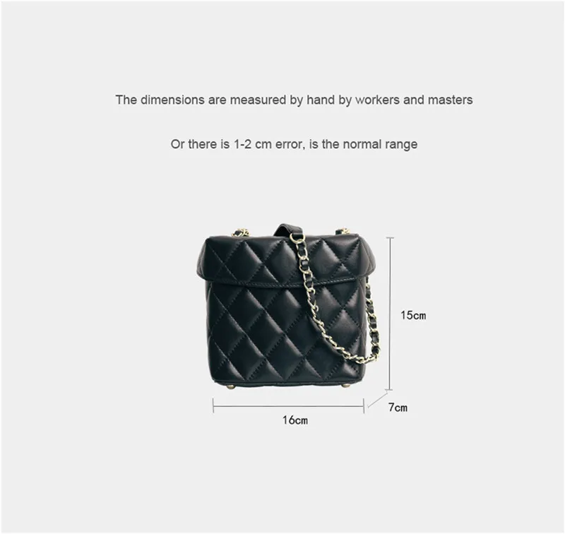 Sheepskin Bags For Women New Genuine Leather Premium Luxury Diagonal Box With Diamond Chain One Shoulder Handbags
