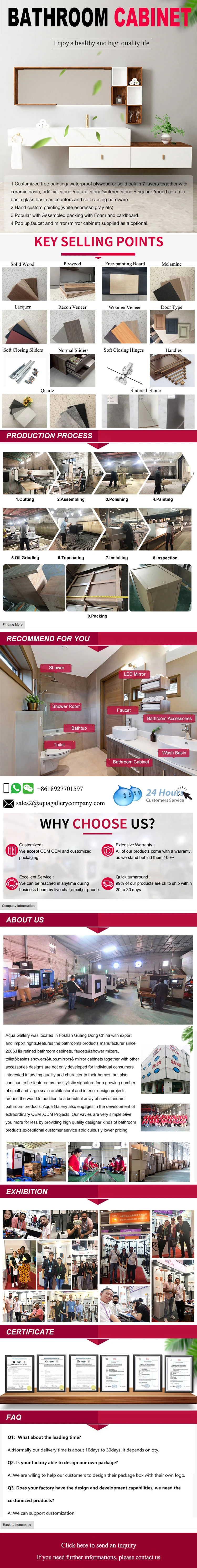 Modern Bath Waterproof Wooden Wall Mounted Bathroom Vanity / Double Sink Bathroom Cabinets