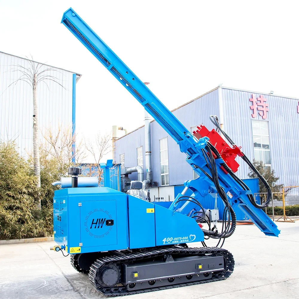 sale nice price diesel hammer Hengwang hydraulic solar rotary pile driver machine europe