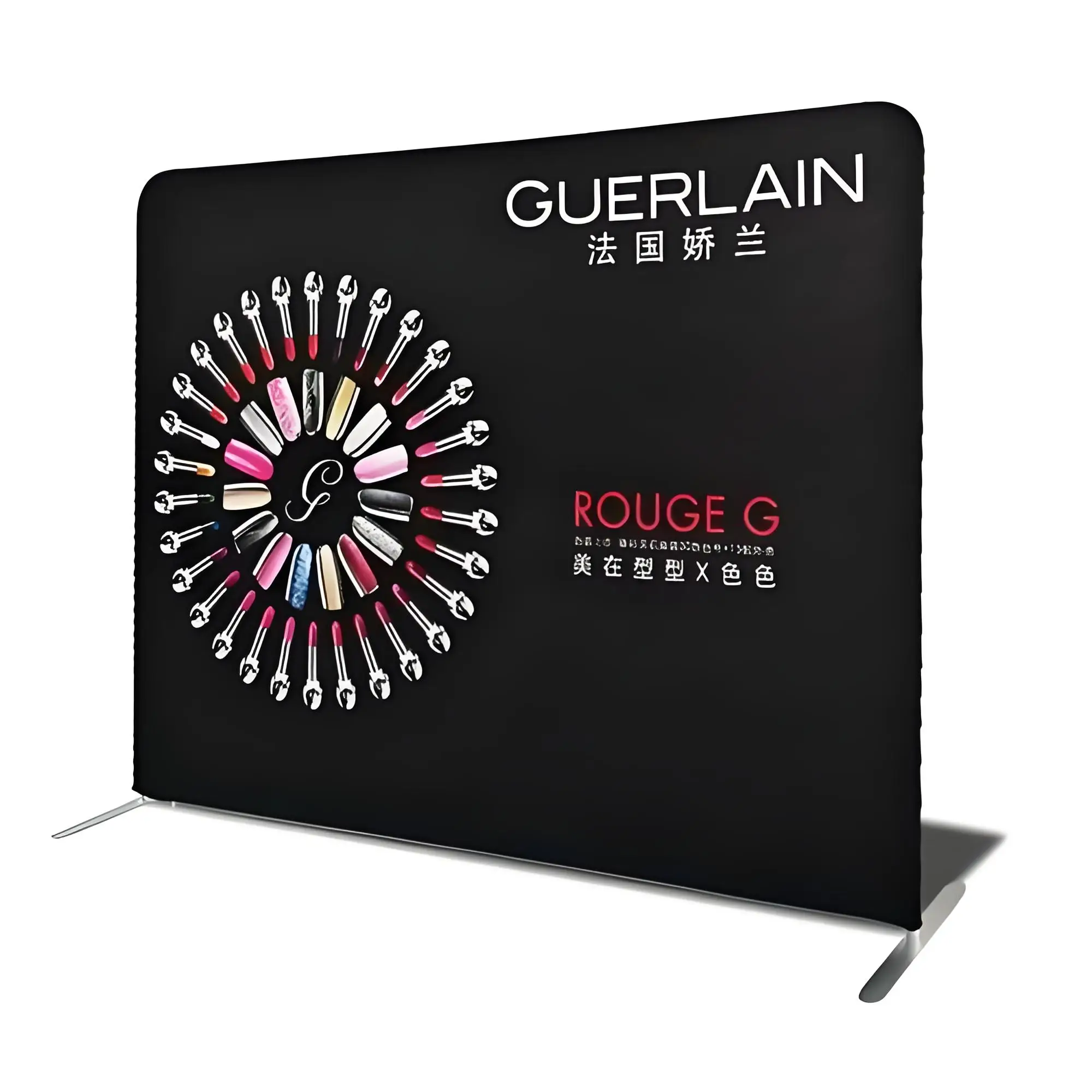 Customized 8ft Quick Screen Show Signature Wall Quick Exhibition Stand Conference Background Sign Wall Advertising Board Display