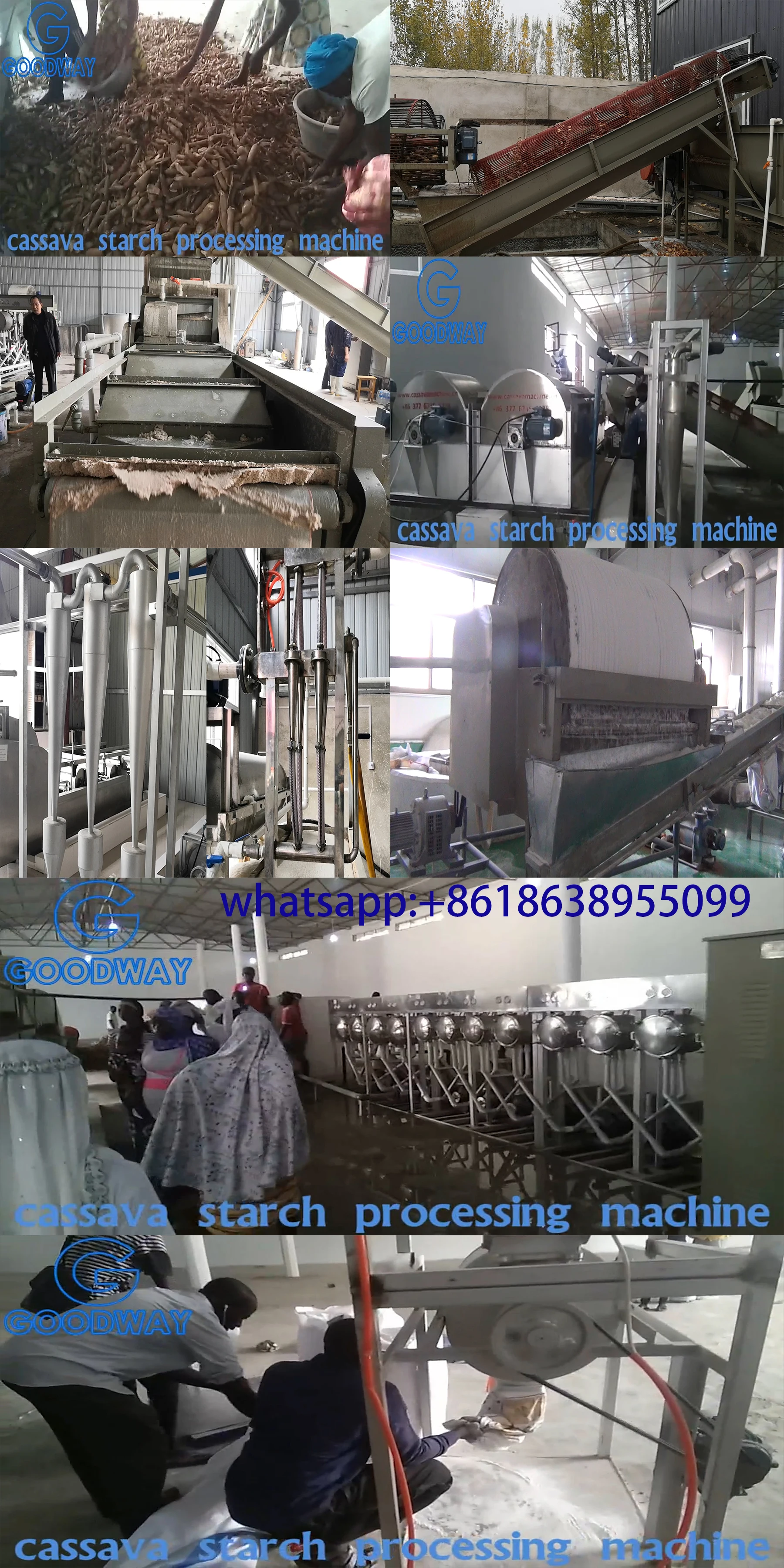 Hydrocyclone separator for cassava starch