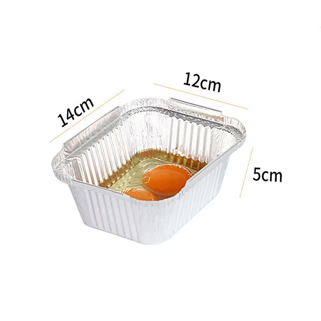 OEM ODM 450ml 800ml 1000ml 2400ml 9700ml Microwave Oven Safe Use Silver Aluminum Foil Tray with Smooth