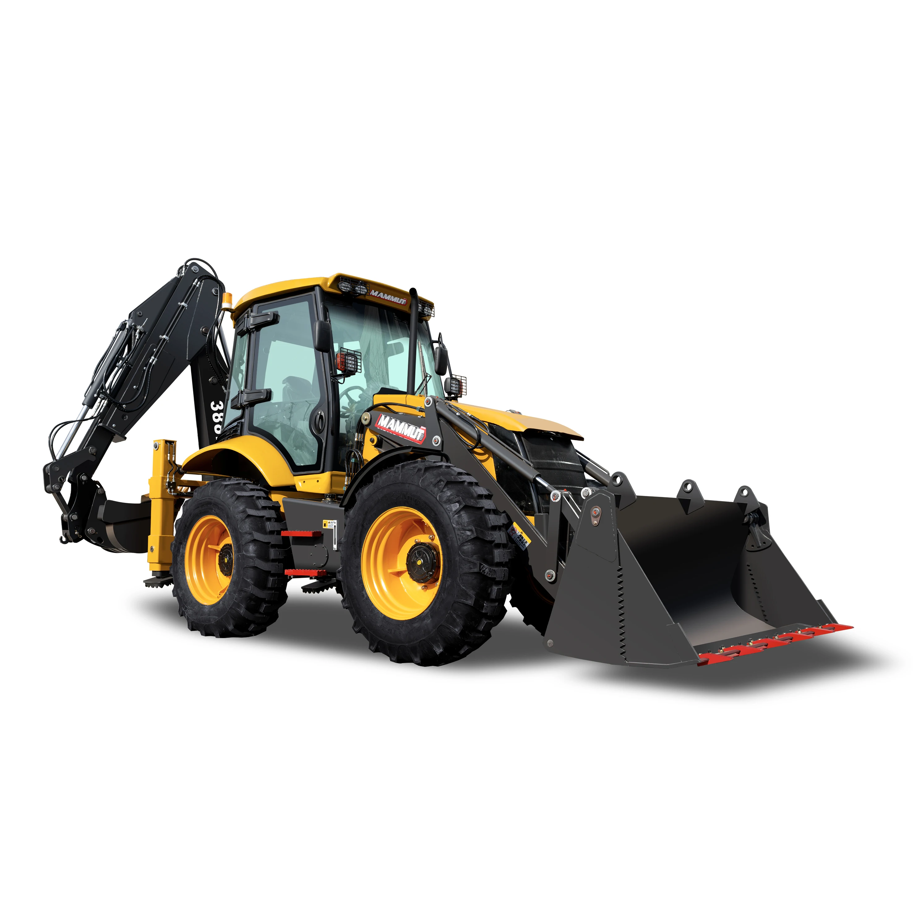 Backhoe tractor 338H manufacturer directly sale 4x4 50hp compact tractor with loader and backhoe mini
