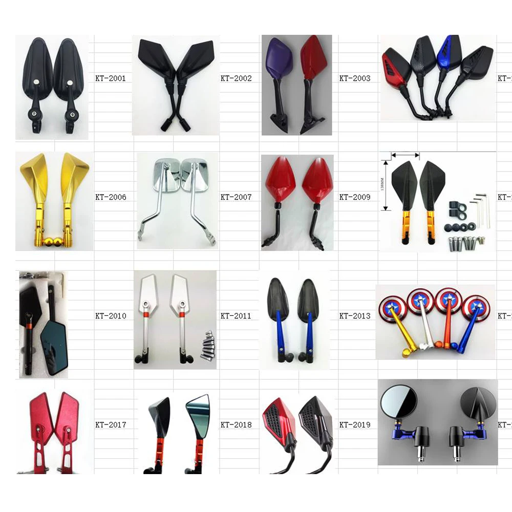 Universal Motorcycle Mirrors Motor Bike Rear Side Mirrors Universal Aluminium Mirrors for Motorcycle Accessories Parts