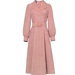 OEM ODM Fashion Elegant Lady Tweed Dress