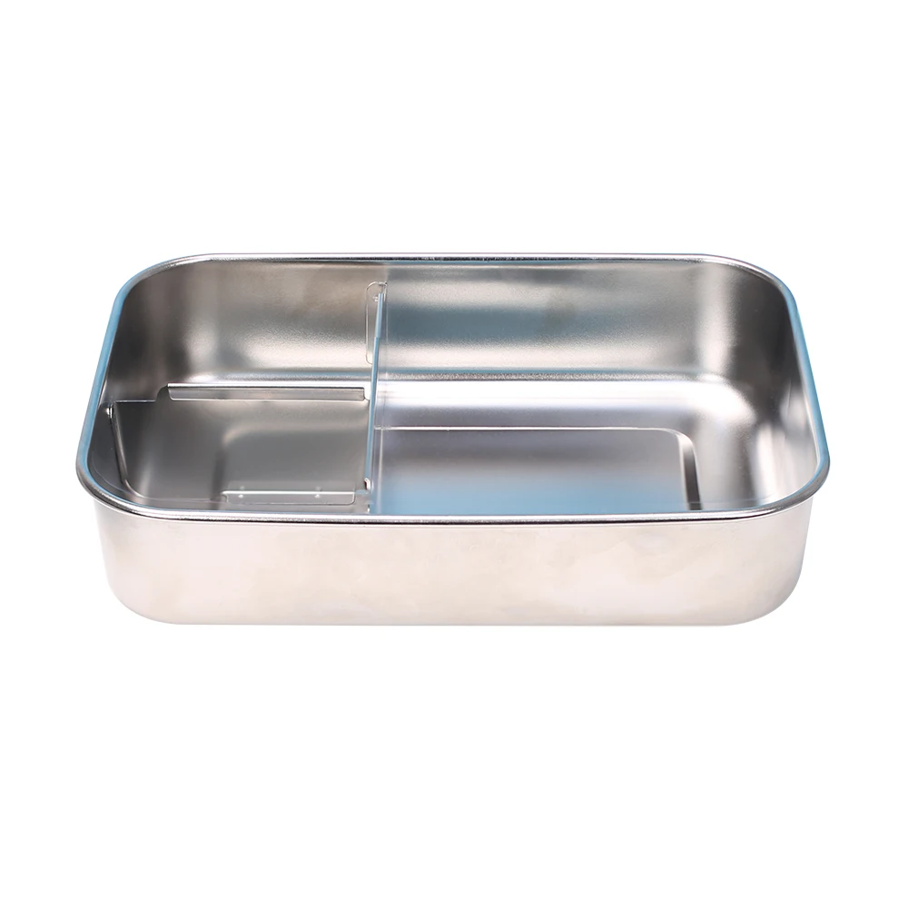 toursun wholesale airtight printed  3 compartments stainless steel bento box lunch box