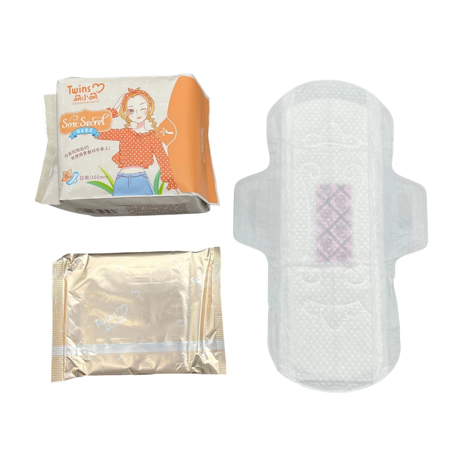 Ultra Thin Organic Cotton 150ml Water Absorption Women Sanitary Pads For Daily Wear womens periods panties pads for women