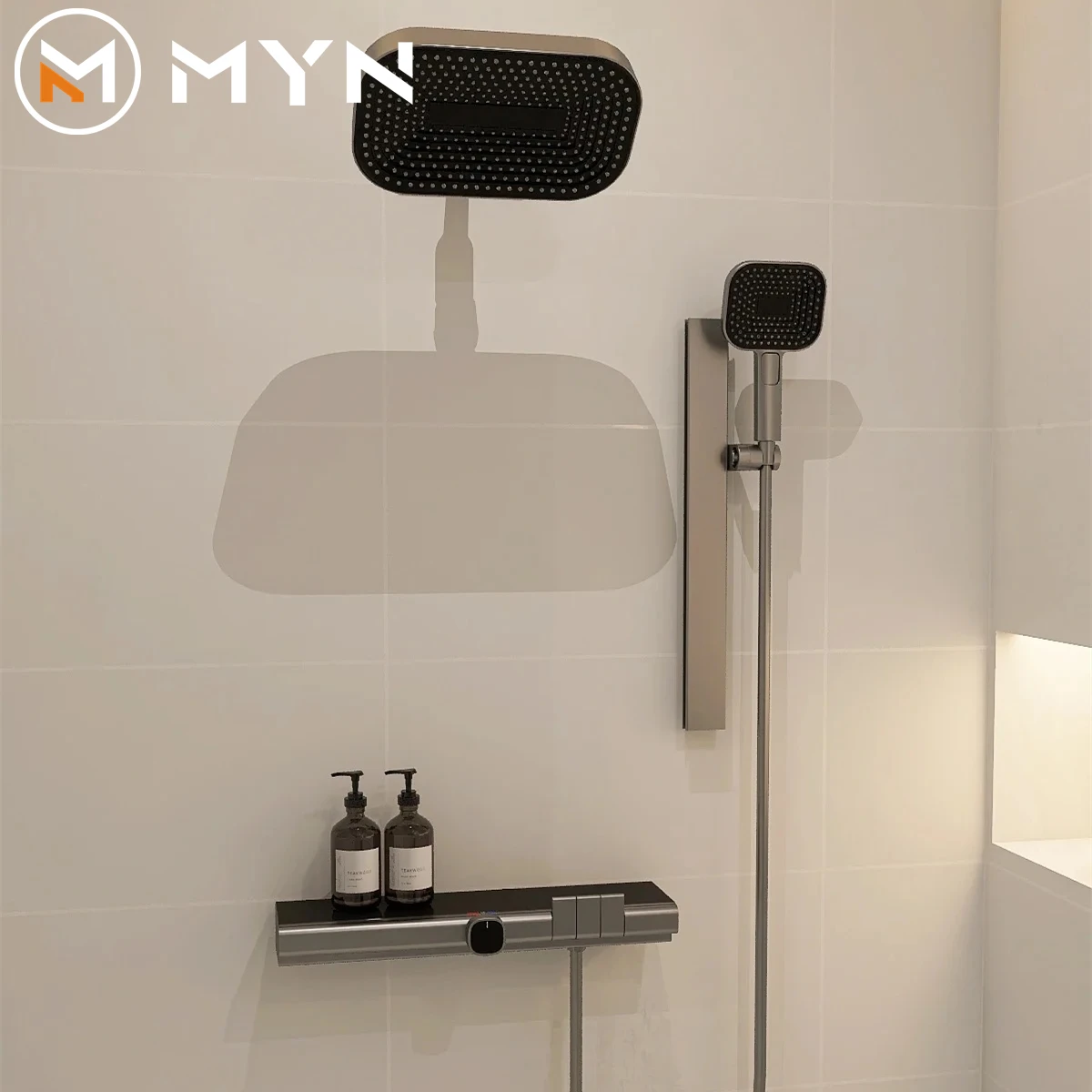 Bathroom Shower Concealed Mixer Shower System Faucet Sets Single Handle Square Thermostatic Concealed Bath Shower Set