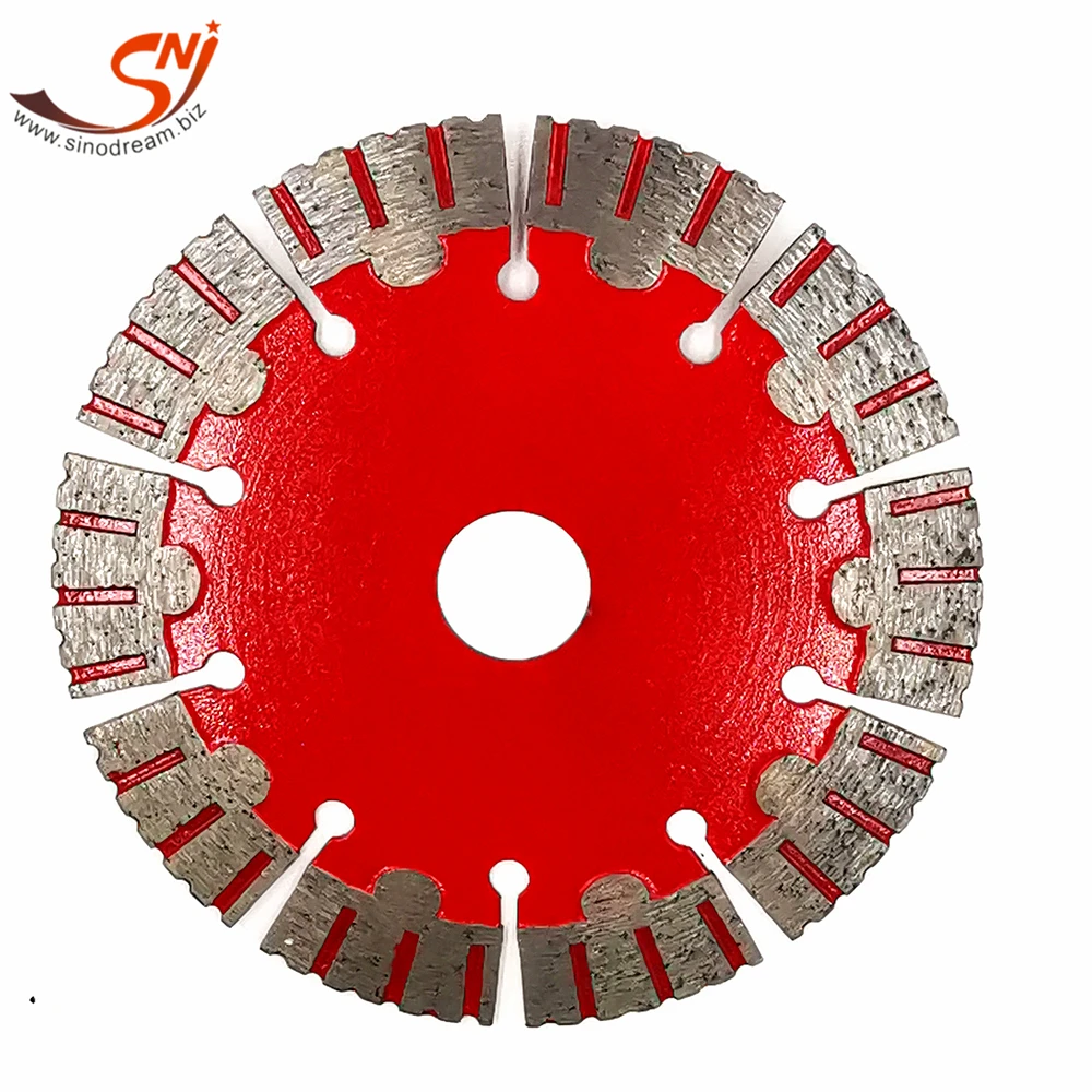 9in 230mm segment turbo saw blade with cooling hole cutting concrete granite marble