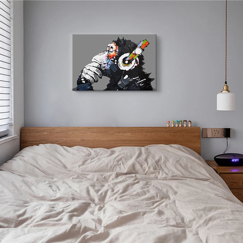 Support PayPal Payment Monkey Animal Design Canvas wall art Customize Paint By Numbers