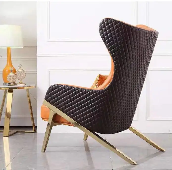 Industrial Vintage Leather Retro living room chair leither chair pu chair