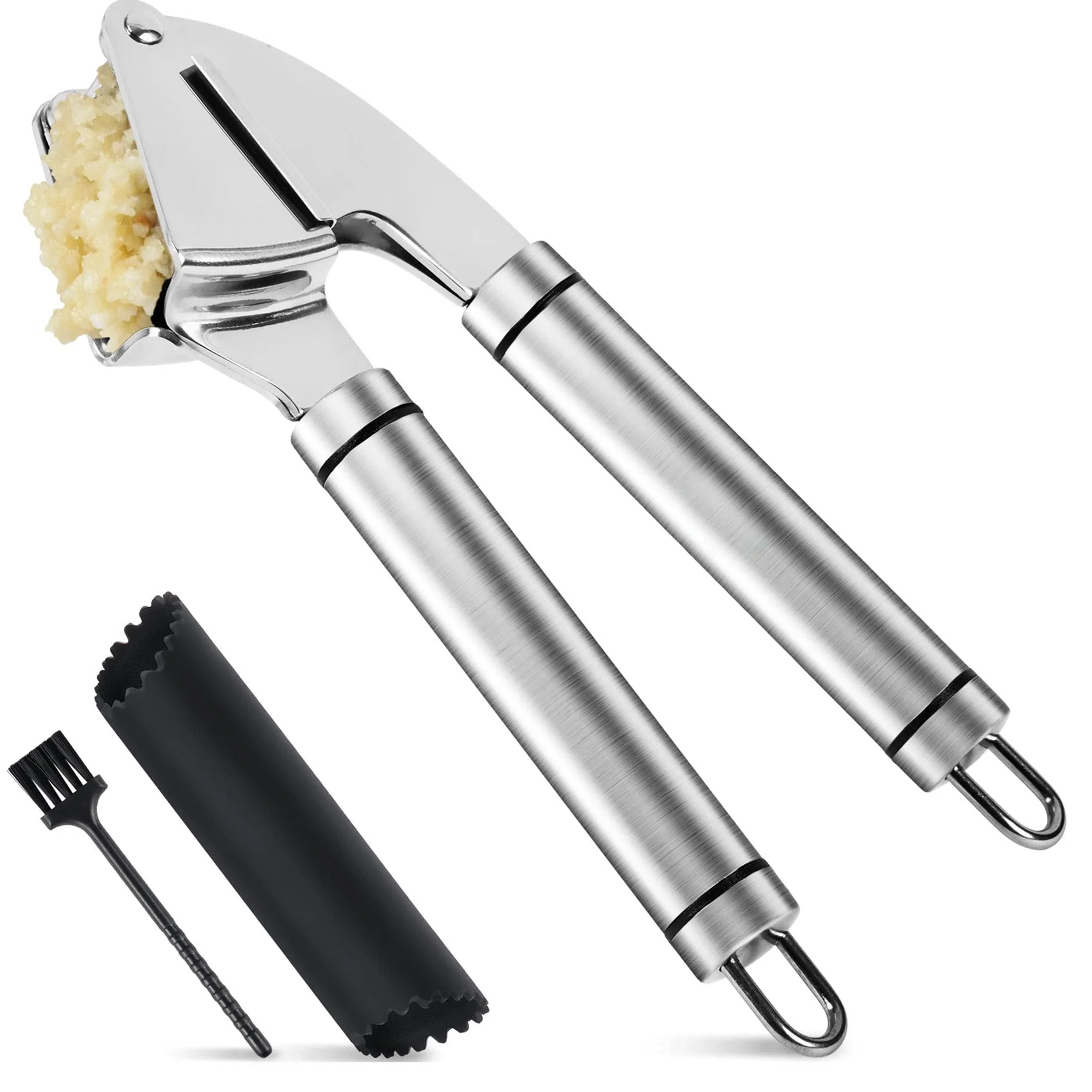 Keyo Squeeze Handle Multifunction Kitchen Premium Stainless Steel Garlic Press