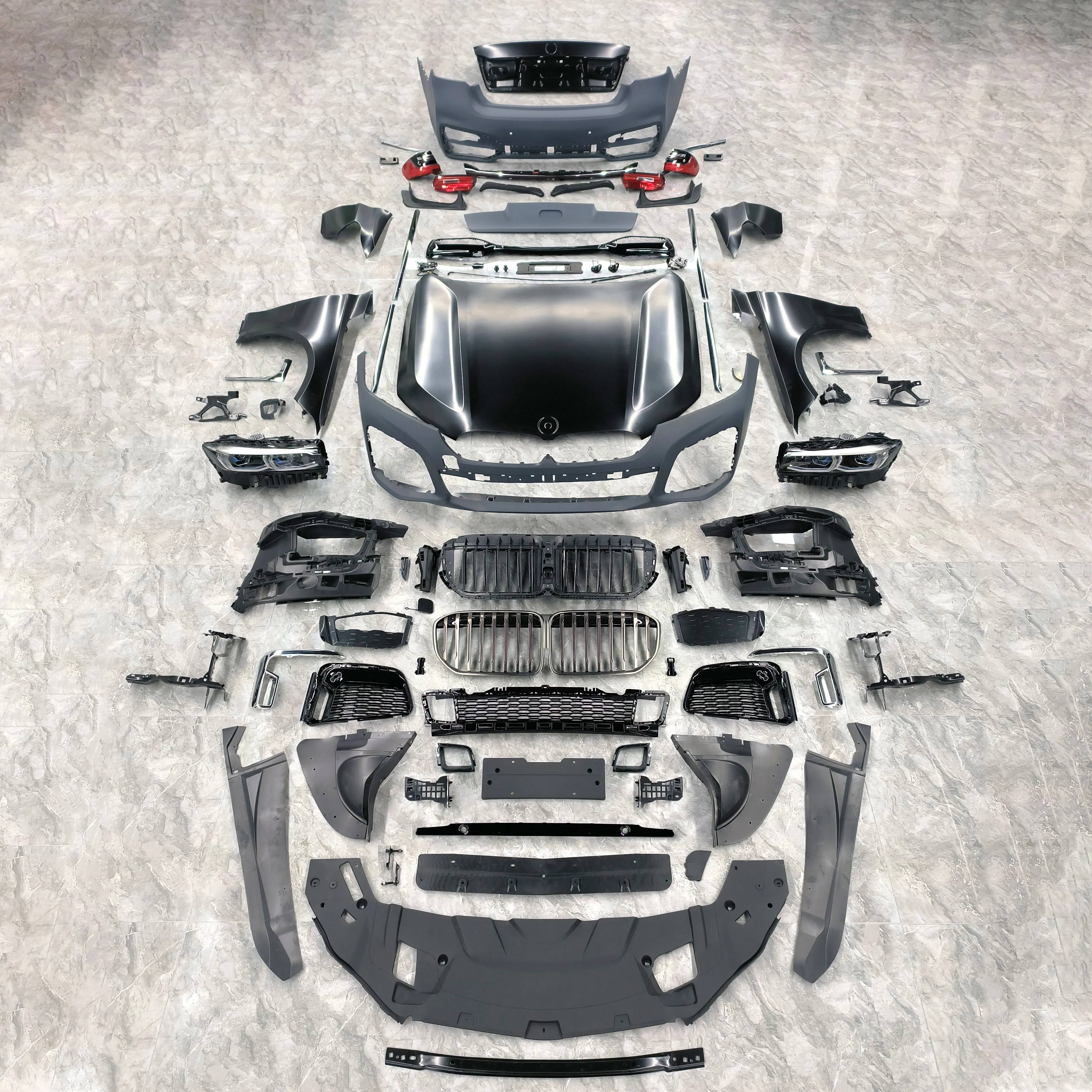 7 Series G11 G12 Upgrade into G12 M760 lci Style Bodykit with Front rear bumper hood side skirt Headlamp Tail lights