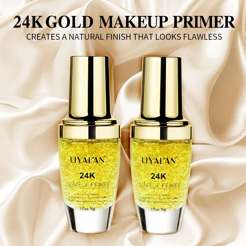Корейская косметика продукты частный ярлык Природный веганских материалов увлажняющий с покрытыем цвета чистого 24 каратного золота, праймер для макияжа