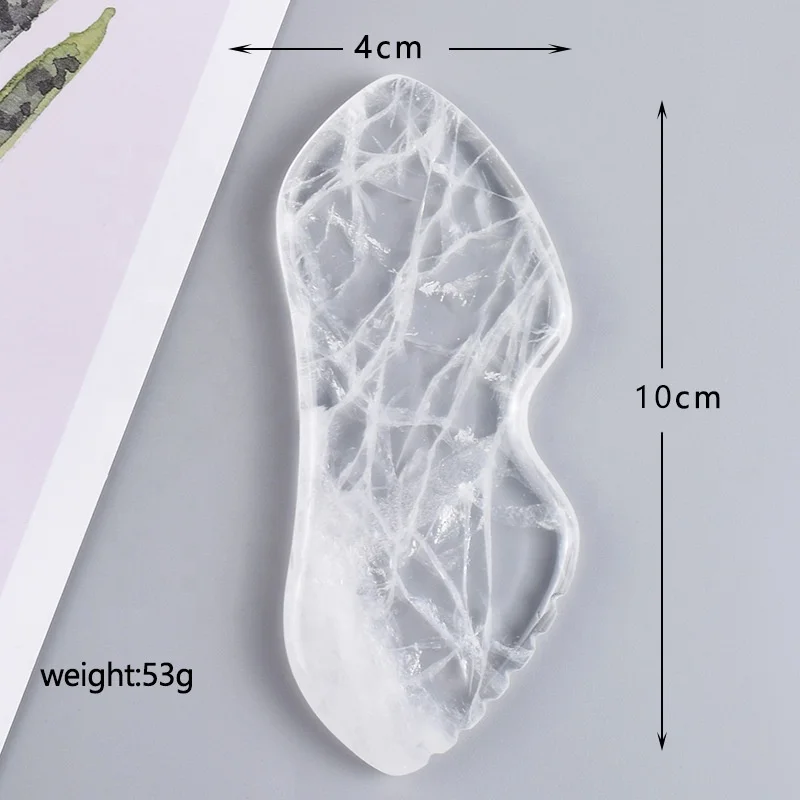 Custom Logo Body Massage Therapy GuaSha Board Tool Natural Grey Agate Gua Sha With Teeth stainless steel scraping massage
