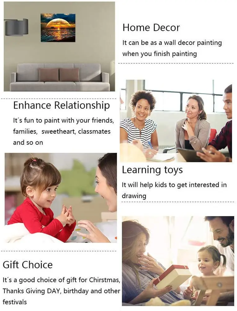 YiWu-OYUE High-class painting by numbers and oil painting diy paint by numbers for adults