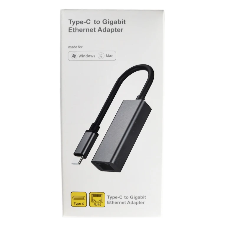 Сетевой адаптер кабель-Переходник USB C Ethernet RJ45 Lan гигабитный сетевой 10/100/1000 Мбит/с поддерживает все устройства типа