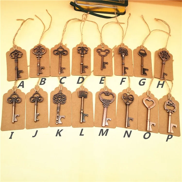 Rustic Wedding Souvenirs Favor Gift Vintage Metal Skeleton Key Bottle Opener