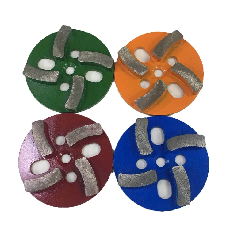 Diamond Grinding Plate for Polishing Concrete Terrazzo Stone Floor With 4 heads Grit 30# to 120#