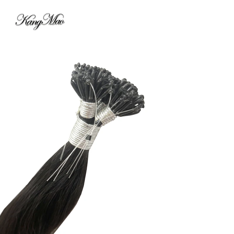 8d Human Hair Extensions Micro Ring Beads Extensions 100% Human Hair 8d Nano Ring Loop Hairpiece Natural Straight 100pcs 0.6g/s