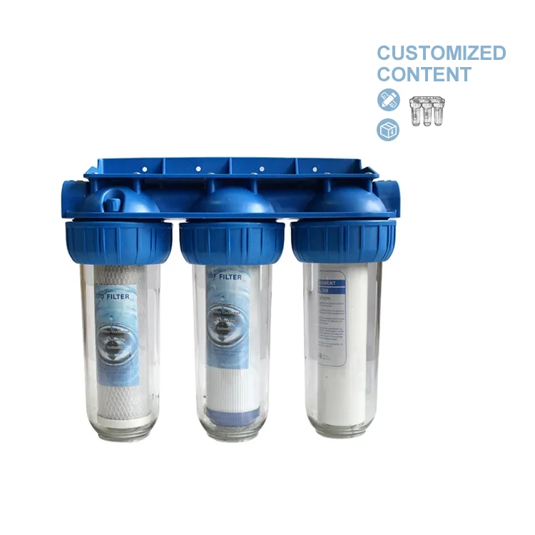 Корпус 3-ступенчатый компактный фильтр для воды водопроводная вода очиститель хлора