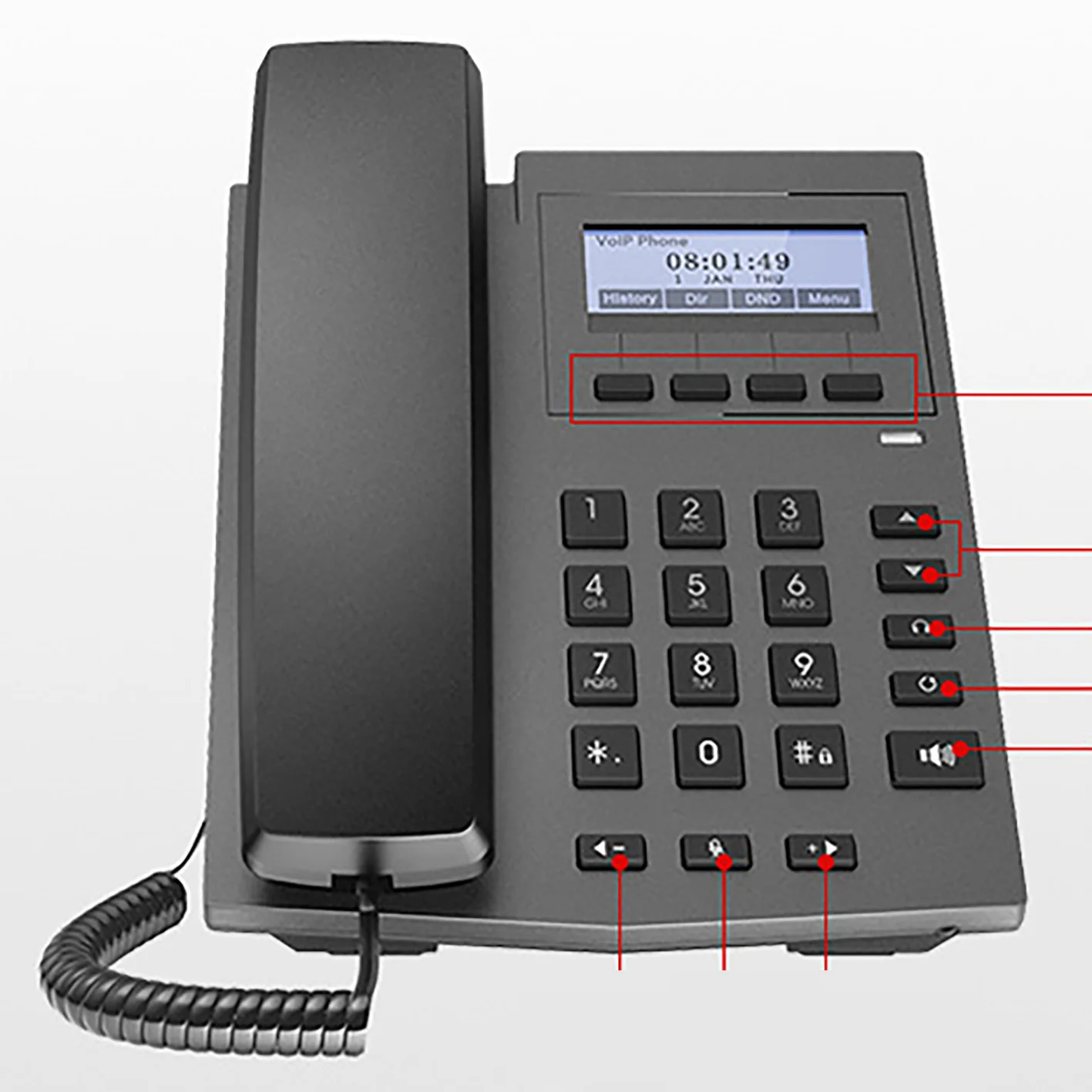 Entry Level Basic Design New Original IP Video Phone IP Telephone