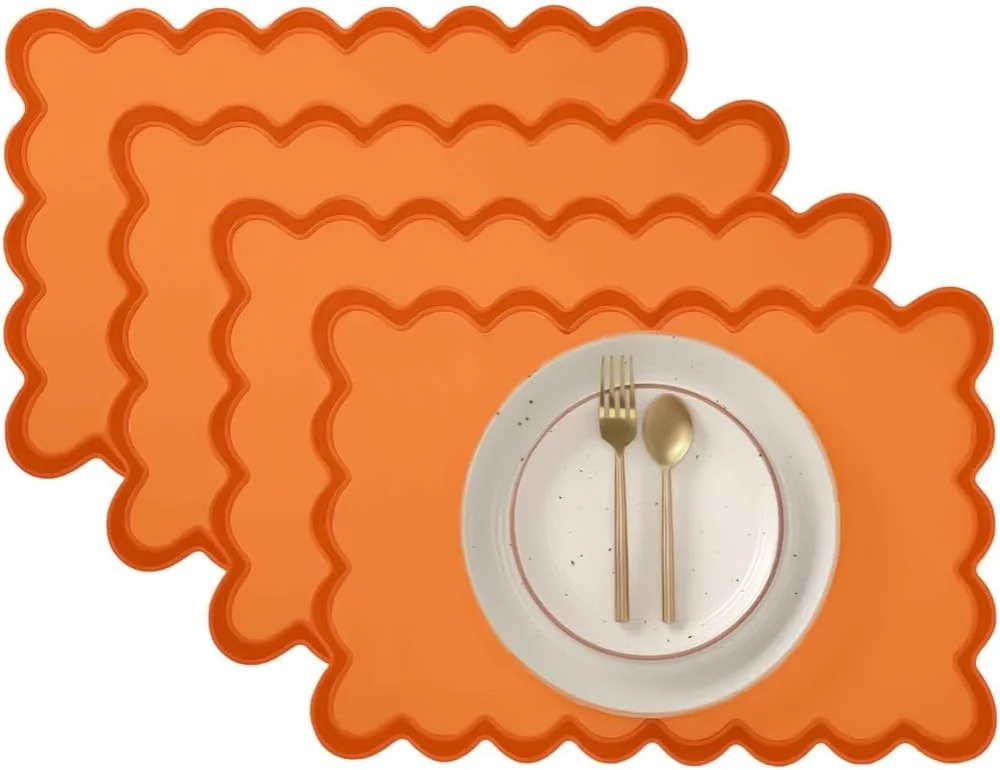 13 x 19 Inches 100% Cotton Rustic Place Mats, Heat Resistant Woven Table Mats for Dining Table Decor Set Of 4/