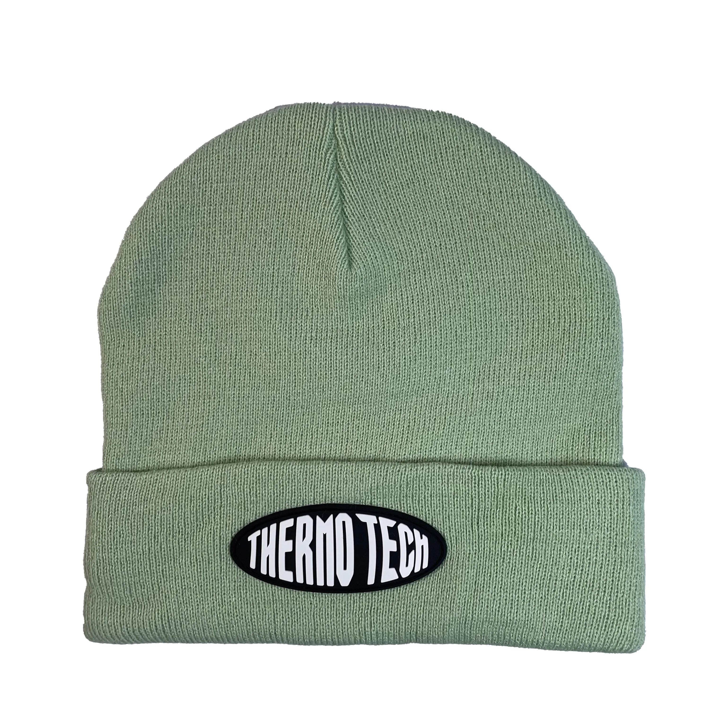 100% Acrylic High Quality Custom Color Knitted Cuffed Beanie Unisex Winter Hats Cap Custom Leather Patch