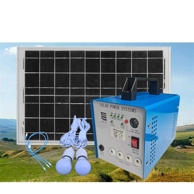 Household complete solar power generation lighting system multi-functional mobile power outdoor lithium battery all-in-one machi