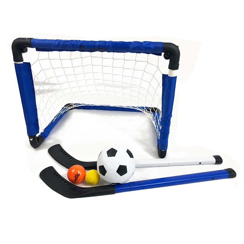Kids Hockey Goal Net with Portable DIY Ice Hockey Target, Mini Size Suit for Children Game