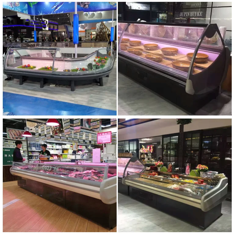 commercial cooler meat display chiller food fridge series deli service fish display refrigerator