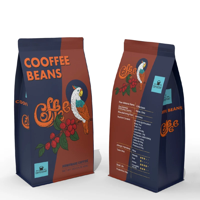 Pla Biodegradable Side Gusset Coffee Bags With Valve Zipper Custom Packaging Flat Bottom Coffee Bean Bag 250g 500g 12oz Pouch