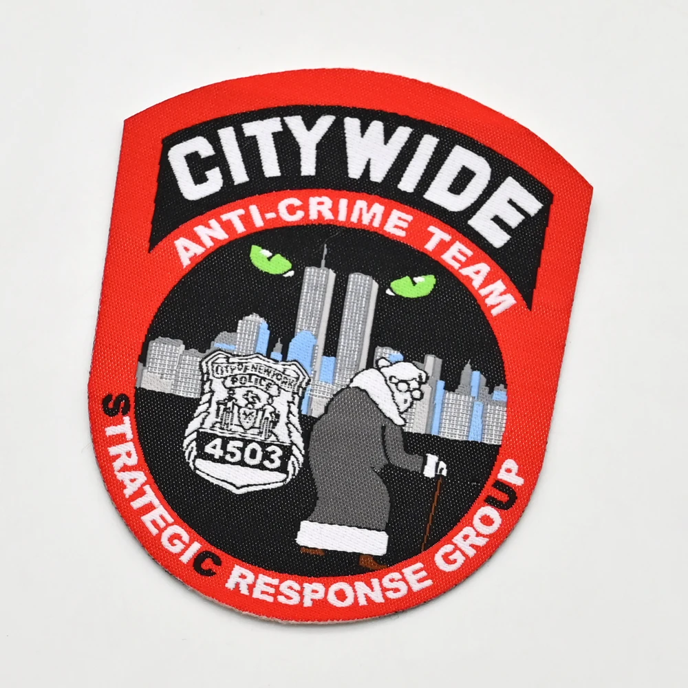 Custom Woven Badges Wholesale Custom Logo Gold Metallic Thread Woven Patches for Clothing