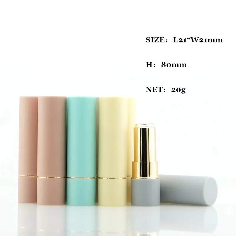 Factory spot wholesale 12.1mm Round light green yellow multicolor lipstick tube professional custom logo personal label