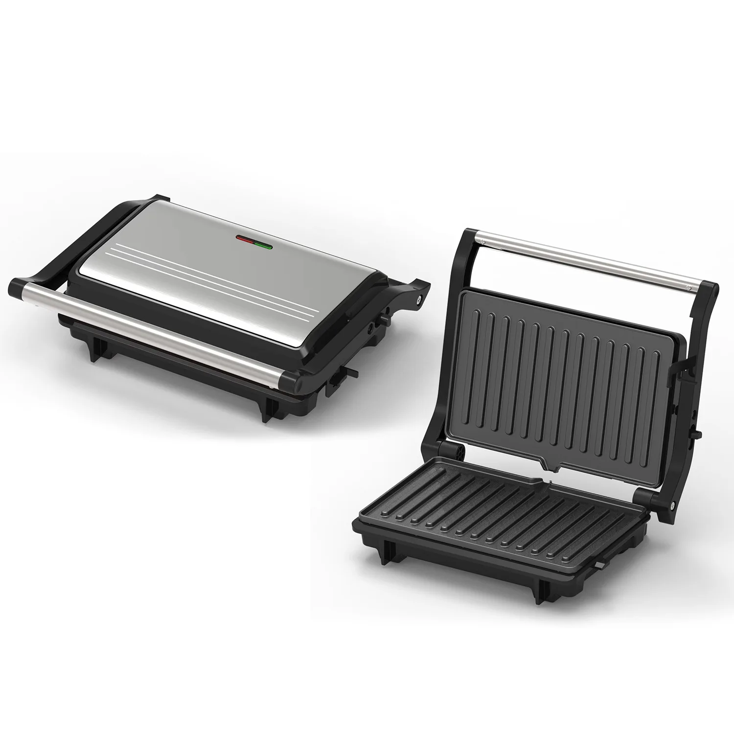 1000W Sandwich Maker, Electric Sandwich Press Machine 2 Slice Double Big Contact Panini Grill Double Contact Grill