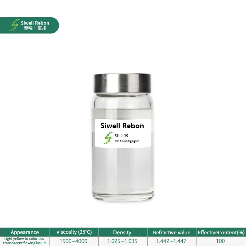 SR-203 Leveling and smoothing agent polyether modified polydimethylsiloxane oil smoothing and anti adhesion