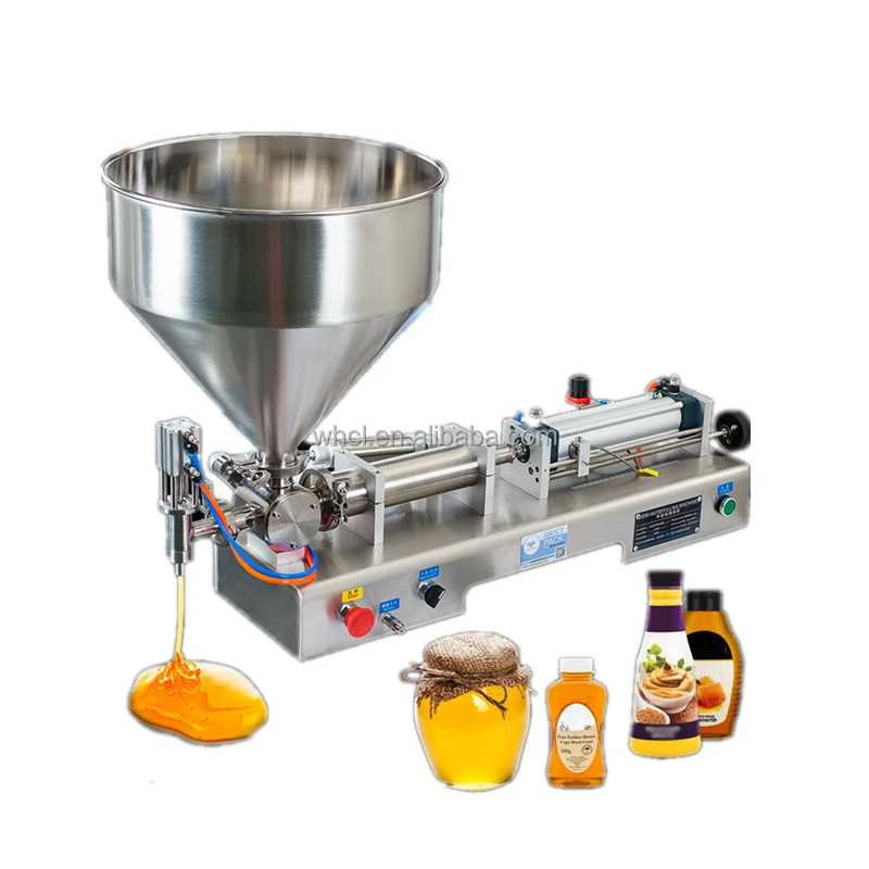 10-5000ml Semi-automatic Single 2 Nozzle Ketchup Peanut Cream Sauce Paste Filling Machine
