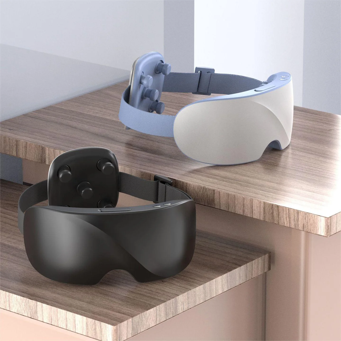 Eye Massager Xech Wireless Air Pressure, Vibration, Eye Massager Xech Eye Massager Machine Large Glasses with Head Massager