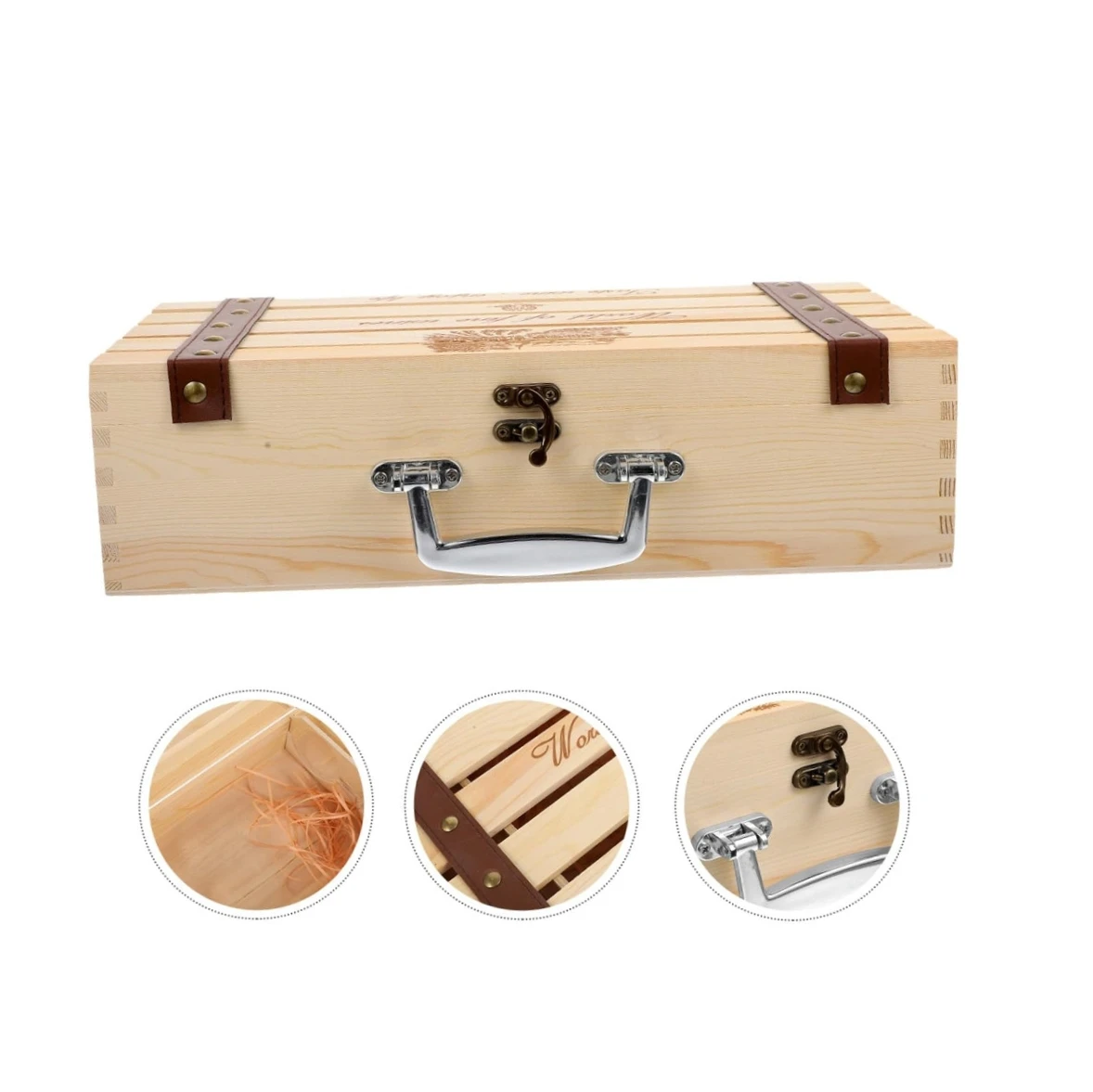 Elegant Wedding Keepsake Gifts Double Bottle Liquor Bottle Storage Carrying Case  Wine Wooden Box