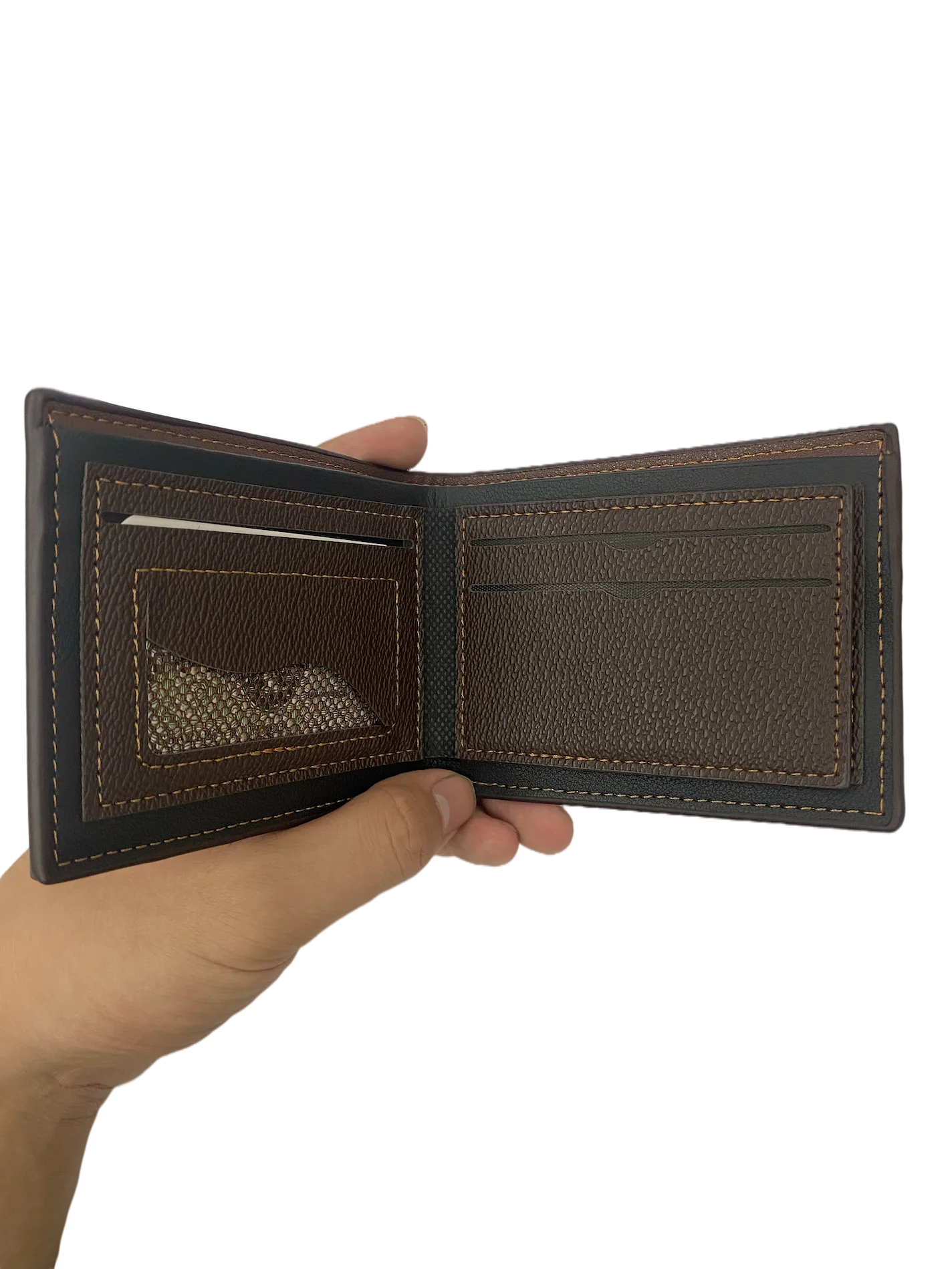 WOKE Factory Outlet Pu Leather Men Wallet Money Clip with ID Window Custom Wallet for Men