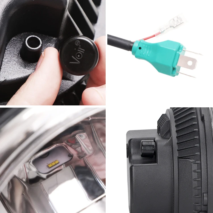  Круглый светодиодный проектор для фар Jeep Wrangler JK 2007-18 Land Rover Hummer H1 H2 Defender 7