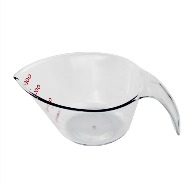 Plastic measuring cup 300ml transparent color measuring spoon with scale, high temperature resistance laboratory supplies