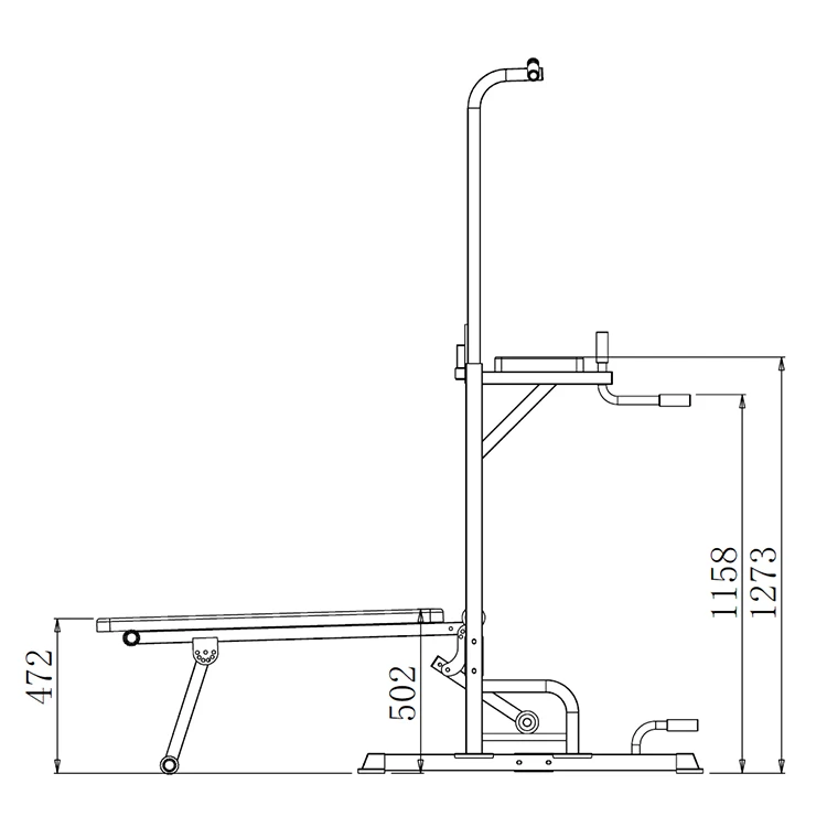 New Design Metal Free Standing Pull Up Bar Dip Station