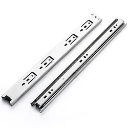 40mm Drawer Rail 3-folds Ball Bearing Slide Iron telescopic channel soft close drawer slide