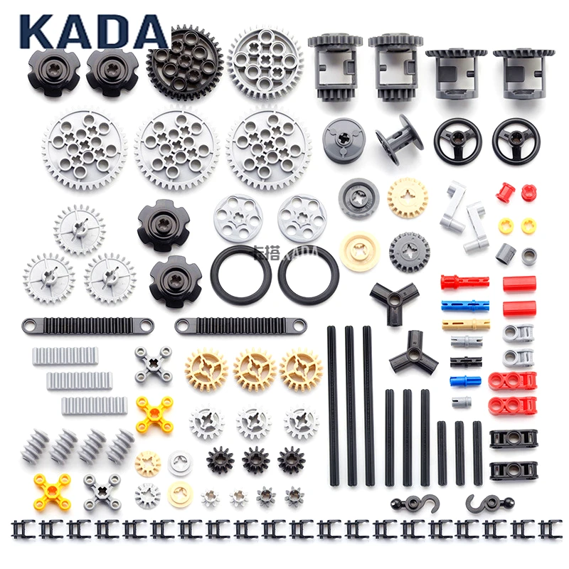 500-226 MOC toys Technology+Machinery+Gear+Pulling Rod+Push Rod+Track+Bearing+Axle Pin+Compatible 220pcs Parts Package for toys