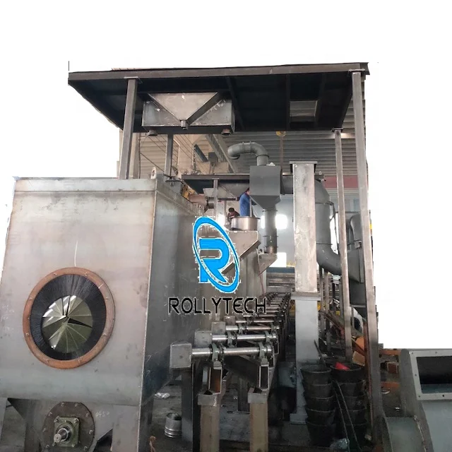 Conveying shot blasting machine for lpg/cnc/gas cylinder